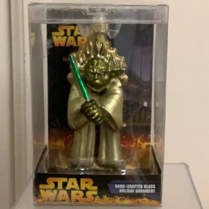ornament Star Wars Yoda Glass Rare Collectable